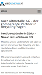 Mobile Screenshot of kurz-altmetalle.ch